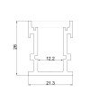 PERFIL ALUMINIO SUELO  2000*21,3*26mm